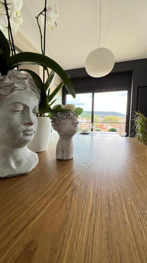 Atico De Diseno Con Terraza En El Centro De Olot Apartman Kültér fotó
