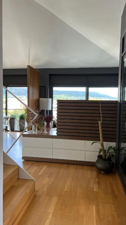 Atico De Diseno Con Terraza En El Centro De Olot Apartman Kültér fotó